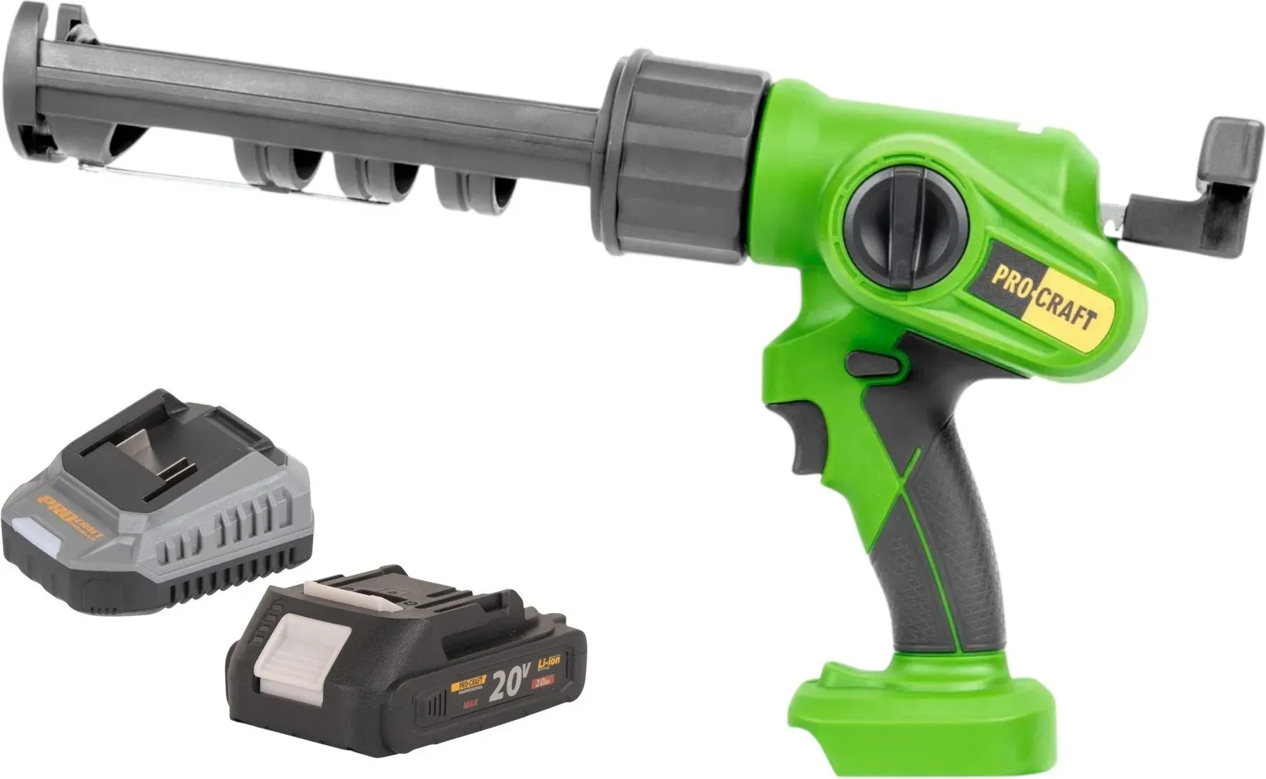 Procraft PC20bb Akku Kartuschenpistole 20 V 2000 N 280 - 310 ml + 1x Akku 2,0 Ah + Ladegerät