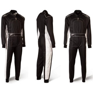 Speed Kartoverall Schwarz/weiß - Denver HS-2 Modell 2018 Racewear (XXL (2XL))