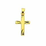Kettenanhänger ADELIA ́S "Kreuzanhänger 585 Gold ( 14K )", gold, Schmuckanhänger, Damen, Gold, Kettenanhänger, Goldanhänger Kreuz