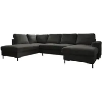 Mid.you Wohnlandschaft, Grau, Textil, 8-Sitzer, U-Form, 303x197 cm, Made in EU, Wohnzimmer, Sofas & Couches, Wohnlandschaften, Wohnlandschaften in U-Form