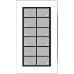 Issendorff Glas-Tastenfeld weiß m. 12 Tasten LCN - GT12W
