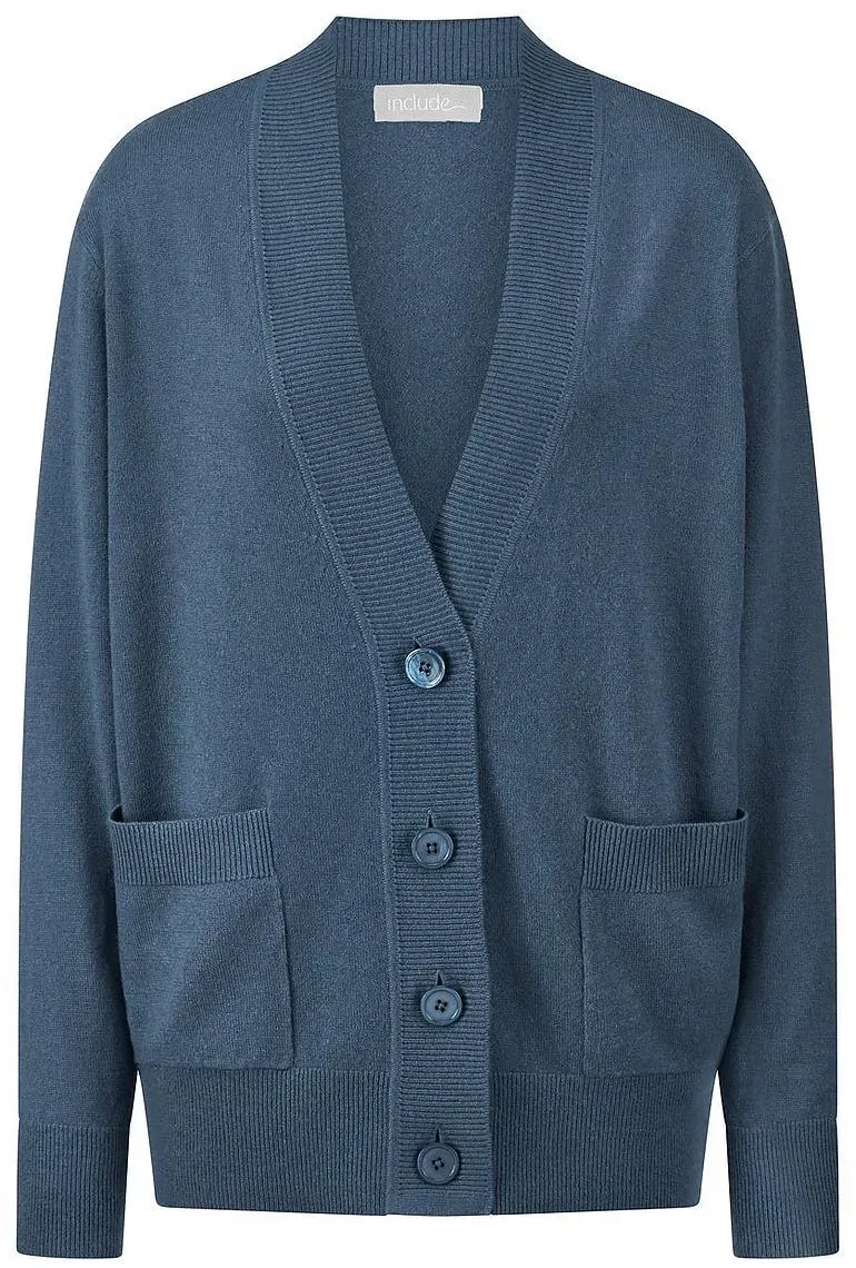 Strickjacke aus 100% Kaschmir include blau, 42/44