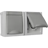 HHG Schuko-Steckdose 2-fach Weiß 1 St.