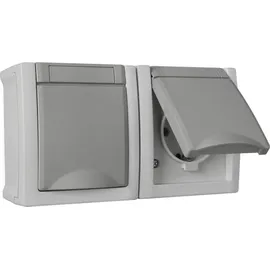 HHG Schuko-Steckdose 2-fach Weiß 1 St.