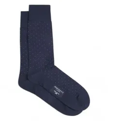 Hackett London für Herren. HMU30052 Marinefarbene Socken mit Polkadot (M-L), Heimtextilien, Baumwolle