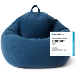Lumaland Sitzsack Comfort Line 250l - 90 x 110 x 50 cm - Dunkelblau