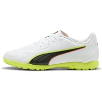 Puma King 20 Play TT Unisex Weiß/Leuchtendes Rot/Gelb 39