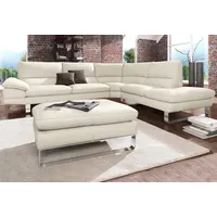 Calia Italia Ecksofa CALIA ITALIA "Dave, italienisches Designsofa mit erstklassigem Sitzkomfort, L-Form", weiß (altweiß), B:297cm H:87cm T:97cm, NaturLeder Sorrento;Leder Bull, Sofas, Ecksofa, mit tollen Lederbezügen