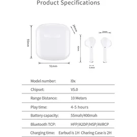 qivee Kopfhörer Headset Bluetooth Ohrhörer Kabellos Stereo Wireless
