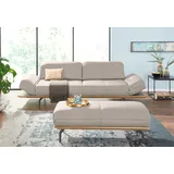 creation by rolf benz Polsterhocker »CR.420, Designhocker, Sitzhocker« in 2 Bezugsqualitäten, Holzrahmen in Eiche Natur oder Nussbaum