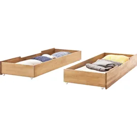 Home Affaire Bettschubkasten HOME AFFAIRE "Tommy", braun (wildeiche), B:166cm H:23cm T:62cm, Massivholz, Schubladen, Bettschubkasten, aus massivem Wildeichenholz, in unterschiedlichen Breiten