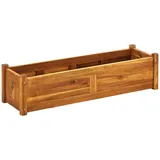 vidaXL Garten-Hochbeet Akazienholz 100 x 30 x 25 cm Grau