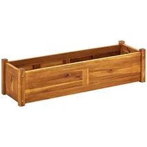 vidaXL Garten-Hochbeet Akazienholz 100 x 30 x 25 cm Grau