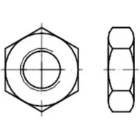 Industrial Quality Supplies DIN 936 Sechskantmutter, niedrige Form, 17H