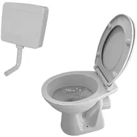 Belvit Stand WC Grau Abgang Wand mit Softclose-Deckel und