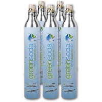 greensoda | Premium XXL Universal Bio Soda-Zylinder | 450 g Kohlensäure | CO2 Zylinder für SodaStream (5er Pack)
