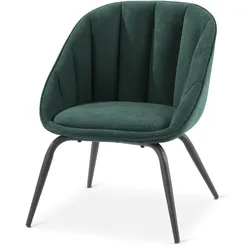 Tchibo - Gepolsterter Stuhl - 61x68x72cm - schwarz - Polyester / Metall