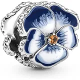 Pandora Charm Silber Blaues Stiefmütterchen