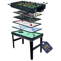 Best Sporting Tischkicker Kinder 10 in 1 PANTHER - Multi Kickertisch Kinder mit 10 Spielen: Billard, Tischtennis, Airhockey, Shuffleboard...