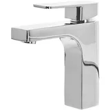 BELIANI Wasserhahn Silber aus Messing Badezimmer/ Armaturen/ Badarmaturen Glänzender Klassischer Wasserhahn Modernes Design