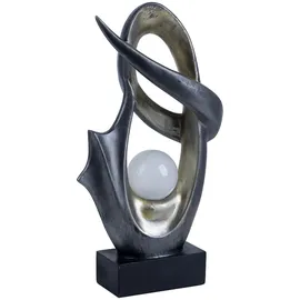 GLOBO LED Solar Deko Außen Lampe Feuer Effekt Garten Terrassen Beleuchtung Design Leuchte silber