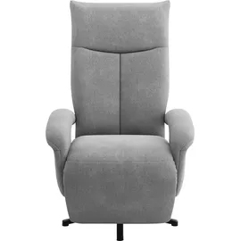 sit&more TV-Sessel Zoe 74 x 112 x 82 cm grau Polyester mit Kopfteilverstellung & 360° Drehfunktion