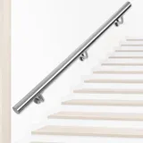 OUUTMEE Handlauf Edelstahl für Treppen 200cm Wandmontiertes Treppengeländer