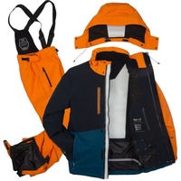 Killtec Skianzug Herren Skijacke + Skihose (blau/orange/schwarz, Gr. XXL) blau|orange XXL