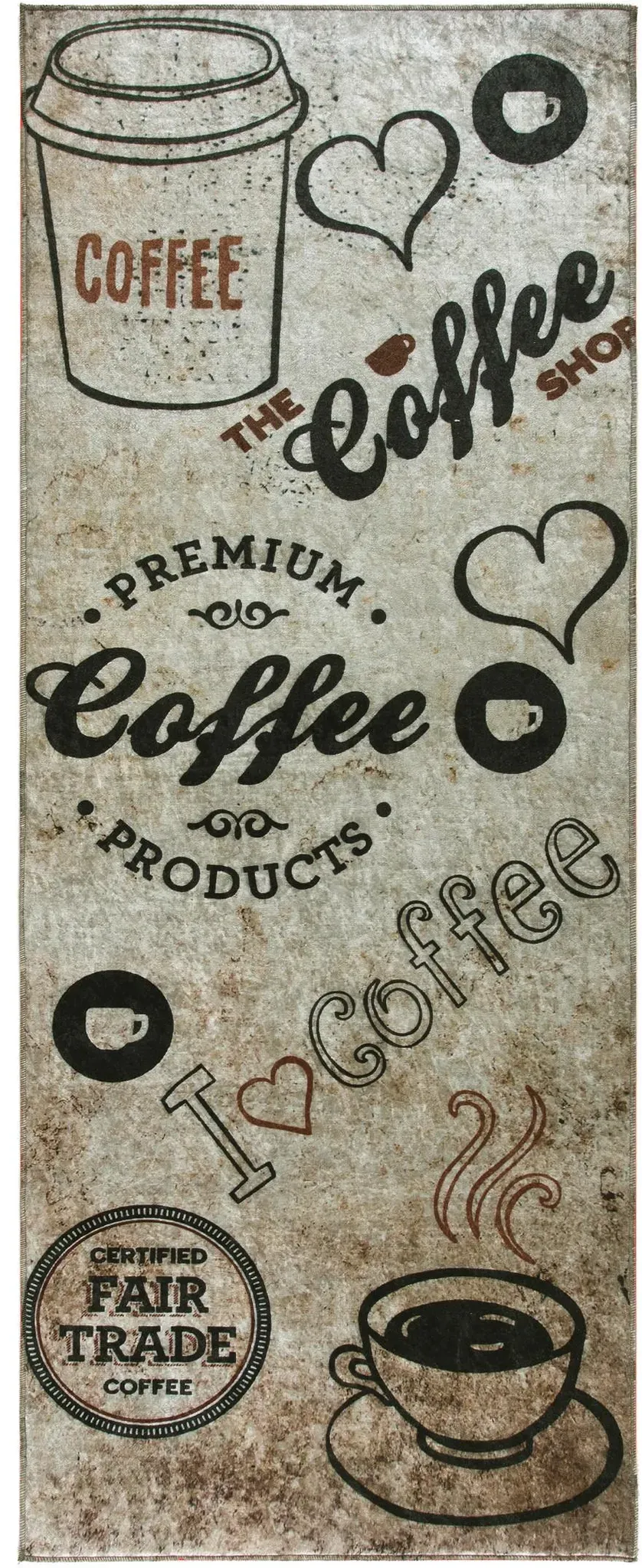 Küchenläufer Coffee in Braun ca. 65x180cm