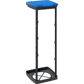 vidaXL Müllsackständer 2 Stk. Schwarz und Blau 120 L PP