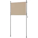 pro.tec Außenrollo 120 x 270 cm Beige Polyester