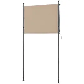 pro.tec Außenrollo 120 x 270 cm Beige Polyester