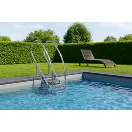 Ideal Edelstahl Eichenwald Pooltreppe Modell 08,2 199,9 cm x 208,8 cm Edelstahl