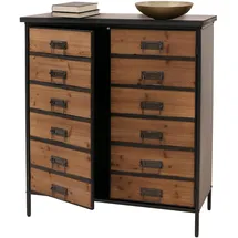 Mendler Apothekerkommode 94 x 80 x 35 cm Braun