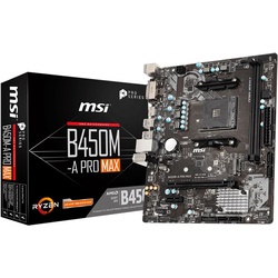 MSI B450M-A Pro Max (AM4, AMD B450, mATX), Mainboard