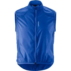 Funktionsweste GONSO "Road Vest Wind M", Herren, Gr. S, blau (dunkelblau), 100% Polyester, Westen, Herren Weste, atmungsaktive Radweste, leichte Windweste, Tight Fit