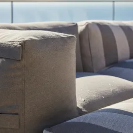 Oviala Business Modulares Gartenecksofa 4-Sitzer grau