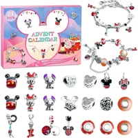 Adventskalender 2025 Mädchen Kinder - Karikatur Charm Armband Kit 24 Tage Weihnachtskalender Geschenk für Frauen Damen Teenager mit Schmuck Charm...