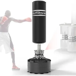 Physionics Standboxsack Boxsack stehend, Boxing Bag, Box Sack, Punching Bag, Sandsack Boxen schwarz