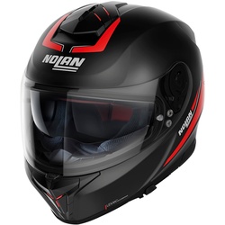 Nolan N80-8 Staple N-Com Helm, zwart-rood, XS
