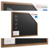 ALLboards Kreidetafel 100 x 80 cm Schwarz/Braun