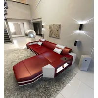 Mini Ledersofa Prato L Form Echtleder