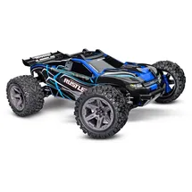 TRAXXAS RC-Auto Rustler 4WD 3CH RTR blau (67164-4-BLUE)