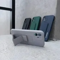 Kickstand Hülle Bumper aufstellbar für Iphone X / XS Silikon Hard Case Zubehör mit integriertem Magneten Schwarz