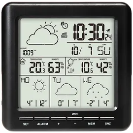 casativo WLAN-Wetterstation mit Aussensensor Schwarz 21