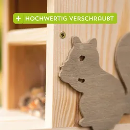 Siena Garden Futterstation Eichhhörnchen NussknackerKiefer FSC 100%, 14x17x29 cm