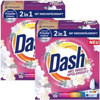 Dash 2in1 Colorwaschmittel Pulver I Weichspülerduft | 100 Waschladungen | 6 kg