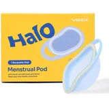 Halo Menstrual Disc Pod - One-Handed Insertion - Pull Tab for Easy Removal - Reusable Medical-Grade Silicone - Menstrual Cup, Disc, Tampon, Pad Alternative - 12 Hours Protection, Equals 10 Tampons