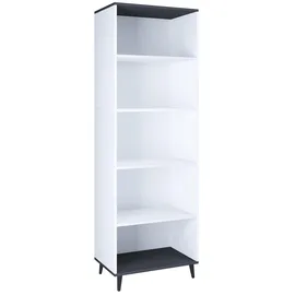 VCM Landos Regal 60 x 39 x 184 cm Weiß/Anthrazit