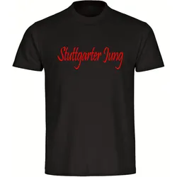 multifanshop Kinder T-Shirt - Stuttgart - Stuttgarter Jung - Druck rot - Kind